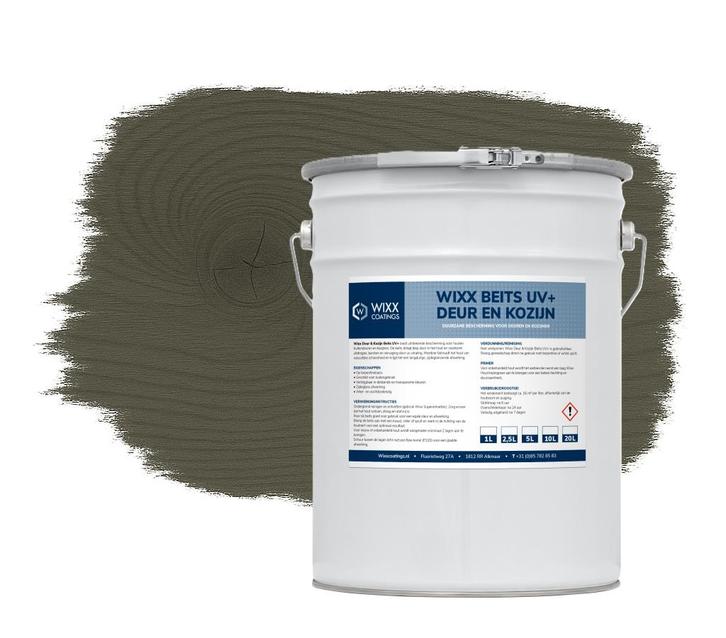 Wixx Deur en Kozijn Beits UV+ Grijs 10L, Doe-het-zelf en Bouw, Verf, Beits en Lak, Grijs, Nieuw, Verzenden