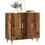 vidaXL Dressoir 90x34x80 cm bewerkt hout oud houtkleurig, Huis en Inrichting, Verzenden, Nieuw