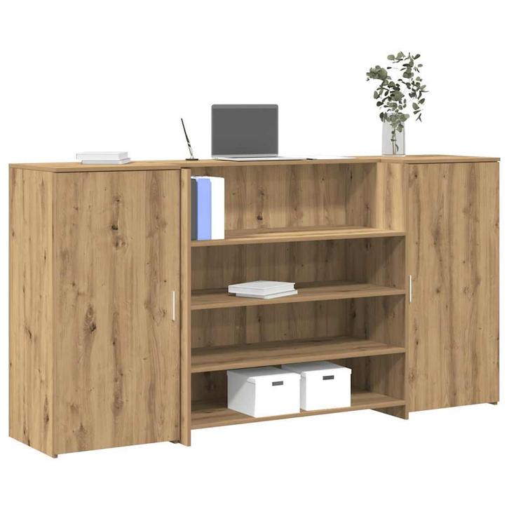 vidaXL Receptiebalie 200x50x103,5cm bewerkt hout artisanaal, Huis en Inrichting, Bureaus, Nieuw, Verzenden