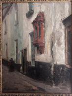 Gaston Haustraete (1878-1949) - Brussels street (free, Antiek en Kunst, Kunst | Schilderijen | Klassiek