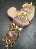 Argent, Pierre de corail fossile, citrine - Bracelet, Collections