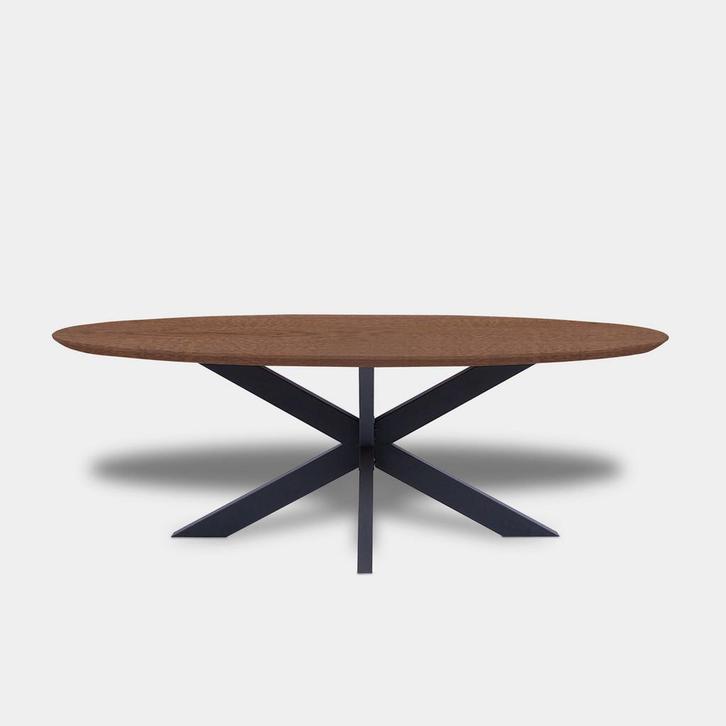 Tafel Ovaal Eikenhout  Matrix  200x100, Huis en Inrichting, Tafels | Eettafels