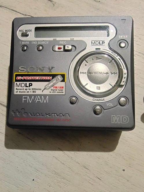 Sony - Mz g750 Draagbare minidisc speler-recorder, Audio, Tv en Foto, Radio's