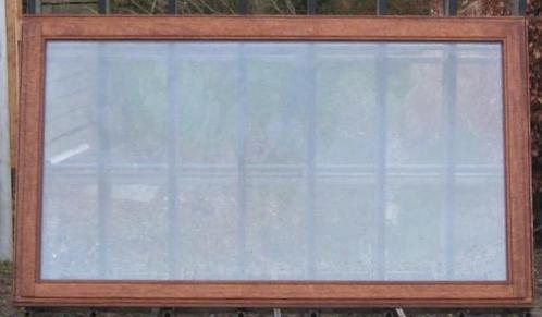 meranti houten raam , chassis , venster 233 x 136, Doe-het-zelf en Bouw, Raamkozijnen en Schuifdeuren, Inclusief glas, Gebruikt