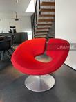 Artifort Apollo fauteuil draaivoet rood, donkerbruin € 499,-