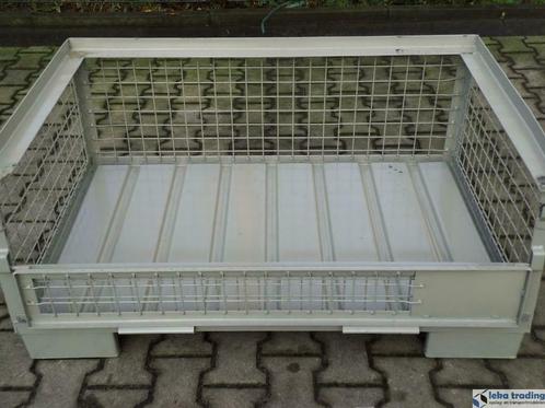 Gitterbox Gaascontainer Gaaskrat GB017 met stalen bodem, Doe-het-zelf en Bouw, Kratten en Dozen, 100 cm of meer, Nieuw, Bak of Kist