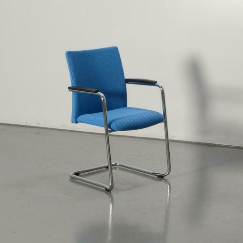 Comforto vergaderstoel, blauw, sledeframe, Maison & Meubles, Chaises, Enlèvement ou Envoi