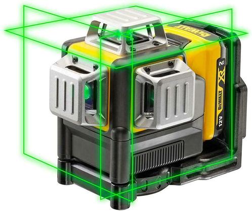DeWALT DCE089D1G 3x360° Lijnlaser Groen | 12V 2Ah 3D Laser!, Bricolage & Construction, Instruments de mesure, Enlèvement ou Envoi