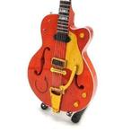 Miniatuur Gretsch G6120  Hollowbody gitaar met standaard, Verzamelen, Nieuw, Beeldje, Replica of Model, Verzenden