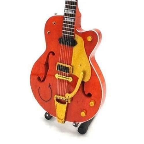 Miniatuur Gretsch G6120  Hollowbody gitaar met standaard, Verzamelen, Film en Tv, Beeldje, Replica of Model, Nieuw, Verzenden