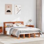 vidaXL Bed met matras massief grenenhout wasbruin 140x190 cm, Huis en Inrichting, Slaapkamer | Bedden, Verzenden, Nieuw