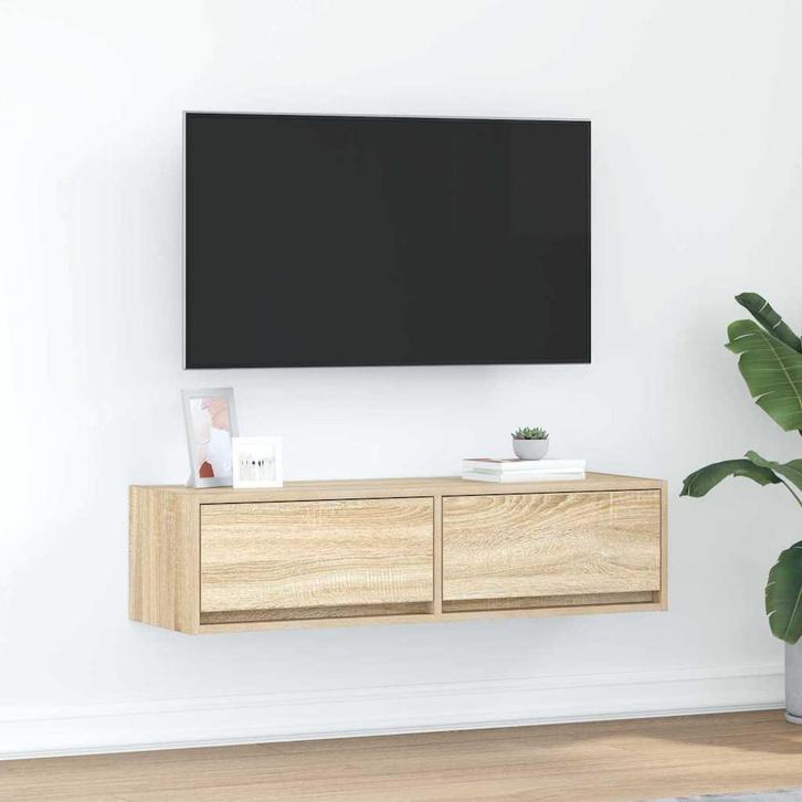 vidaXL TV Kast met lade Sonoma eiken 100 x 31 x 25,5 cm, Huis en Inrichting, Kasten |Televisiemeubels, Nieuw, Verzenden