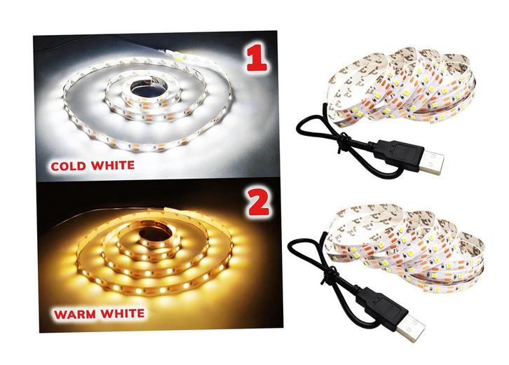 USB LED strip (0.5 meter), koelwit, Doe-het-zelf en Bouw, Gereedschap | Overige machines, Nieuw, Verzenden