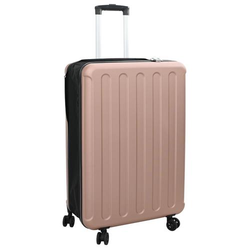 vidaXL Opvouwbare Koffer Hard Shell 28 Roze Goud 50x30x76, Handtassen en Accessoires, Koffers, Nieuw, Verzenden
