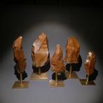 Égypte ancienne Silex Cinq outils. 13 cm de hauteur. Nilus,, Collections, Minéraux & Fossiles