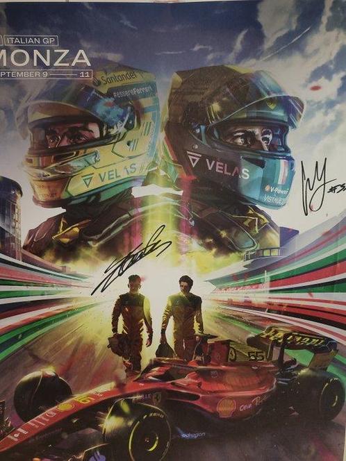 Charles Leclerc and Carlos Sainz - Ferrari F1 Monza Gp 2022, Verzamelen, Automerken, Motoren en Formule 1