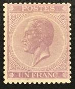 Belgique 1865/1866 - Léopold Ier de profil - 21B - 1 franc, Timbres & Monnaies