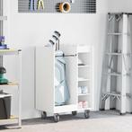 vidaXL Golfkast met wiel Effen Wit 65 x 45 x 98 cm, Verzenden