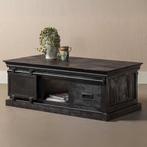 Salontafel Mangohout Milan 120 Zwart, 100 tot 150 cm, Verzenden, Nieuw, 50 tot 100 cm