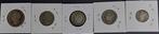 Belgique. Lot 5 monnaies (Sans prix de réserve), Postzegels en Munten