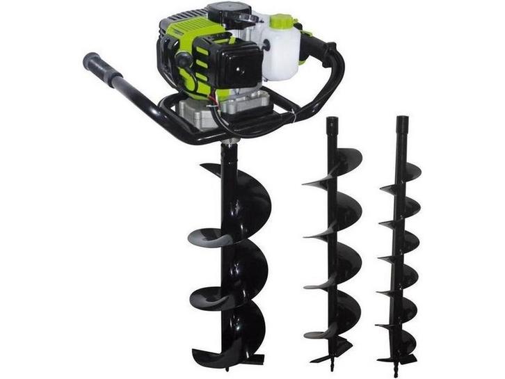 Zipper ZI-ELB70 - Benzine Grondboor - 1,65 kW - 3 Boren, Tuin en Terras, Overige Tuin en Terras, Zo goed als nieuw, Verzenden