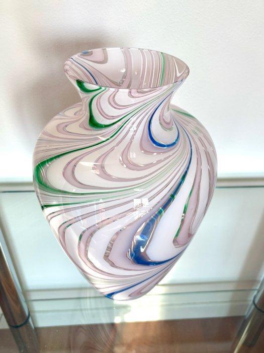 Kom - MURANO FILIGRANA STRIPES - Murano-glas - Murano vaas, Antiek en Kunst, Antiek | Glaswerk en Kristal