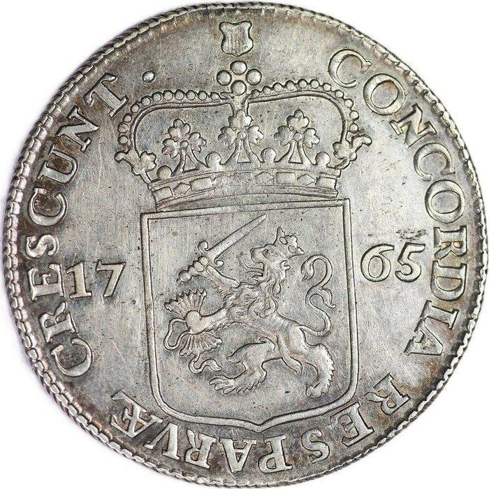 Nederland, Utrecht Halve Zilveren Dukaat Cable edge 1765 -, Timbres & Monnaies, Monnaies | Pays-Bas