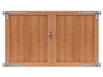 Veiling - Hardhouten dubbele toegangspoort 300x180cm beschikbaar voor biedingen