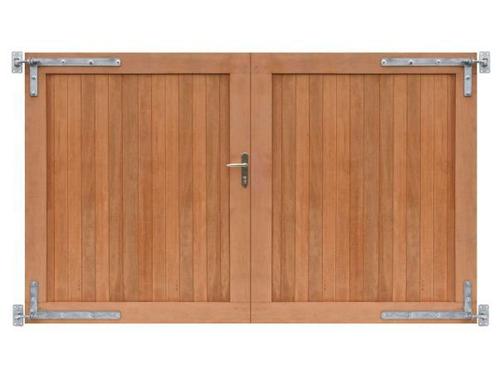 Veiling - Hardhouten dubbele toegangspoort 300x180cm, Tuin en Terras, Schuttingen