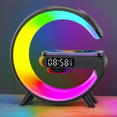 RGB Lamp Sound Box & Draadloze Oplader - Alarm Klok, Audio, Tv en Foto, Luidsprekerboxen, Nieuw, Verzenden