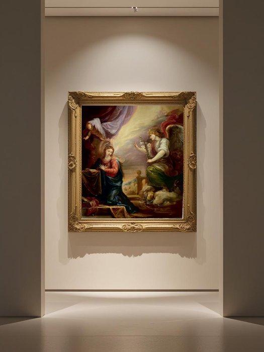 European school (XIX), After Francisco Rizi - La Anunciación, Antiek en Kunst, Kunst | Schilderijen | Klassiek