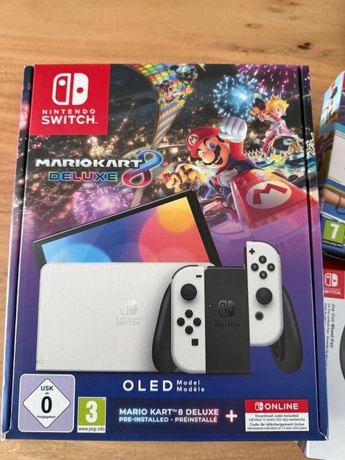Nintendo - Switch - OLED Mario Kart 8 Bundle with Games -, Games en Spelcomputers, Spelcomputers | Overige Accessoires