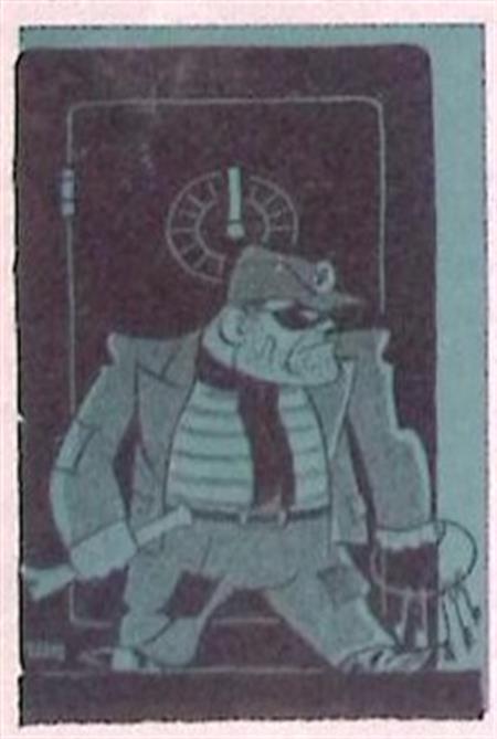 Dief voor de kluis op spotprent (lijst optie, Lithos), Antiek en Kunst, Kunst | Litho's en Zeefdrukken, Verzenden