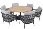 4 Seasons Outdoor Calpi low dining set met Saba tafel Ø 160, Tuin en Terras, Nieuw