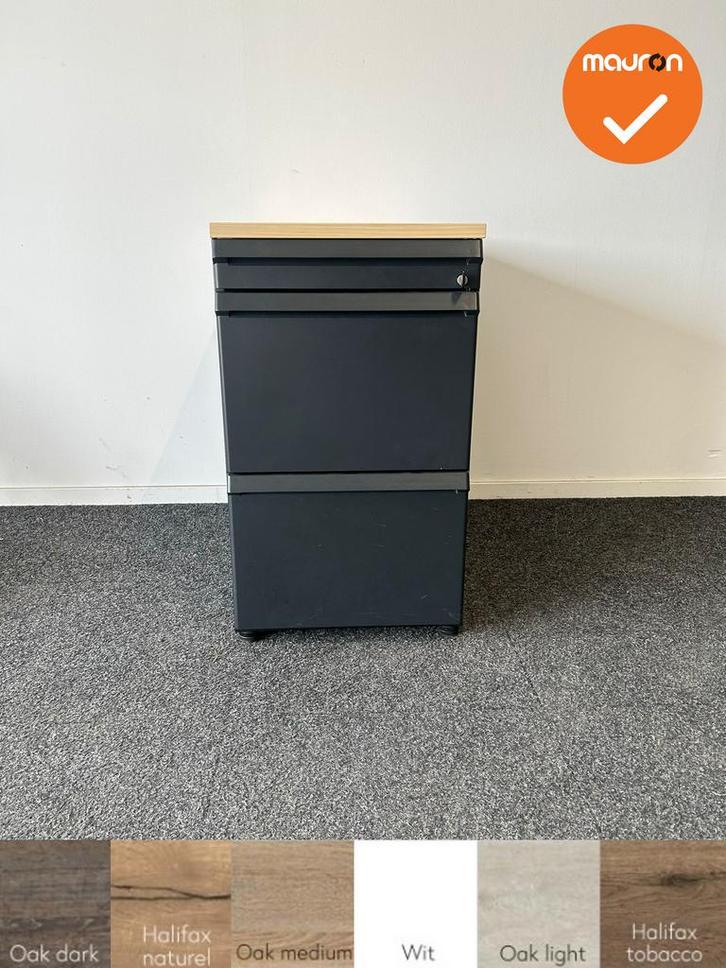 Ladeblok - 74x42x80cm - Zwart - 3 lades - kunststof front -, Zakelijke goederen, Kantoor en Winkelinrichting | Kantoormeubilair en Inrichting