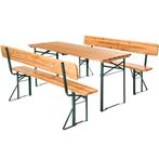 tectake Biertafelset Frank II, 3-delig, inklapbaar, met rugl, Huis en Inrichting, Stoelen, Verzenden, Nieuw