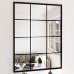 vidaXL Miroirs muraux 2 pcs noir 80x60 cm métal, Huis en Inrichting, Woonaccessoires | Spiegels, Verzenden