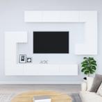 vidaXL Tv-wandmeubel bewerkt hout wit, Verzenden, Nieuw