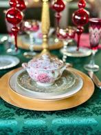 Nappe pour grandes tables, damassé vert sec - Nappe - 270 cm