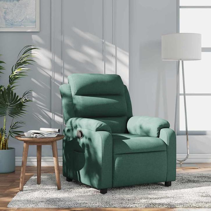 Verstelbare Stof Fauteuil Donkergroen | Retour Deal | 40%..., Huis en Inrichting, Fauteuils, 75 tot 100 cm, 75 tot 100 cm, Nieuw