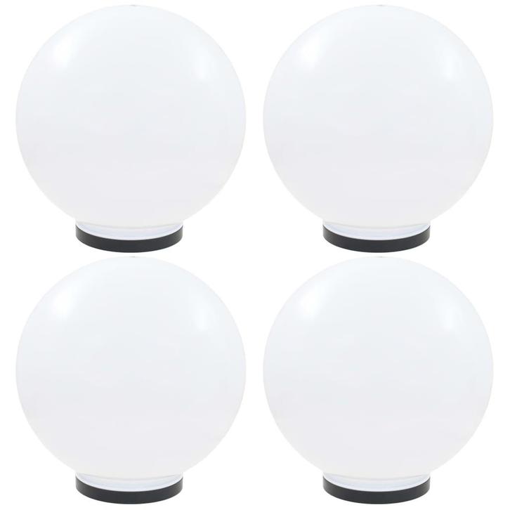 vidaXL LED-bollampen 4 st rond 40 cm PMMA, Tuin en Terras, Buitenverlichting, Nieuw, Verzenden