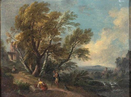 Gaspar Dughet (1615 – 1675), Navolger van - Paesaggio con, Antiek en Kunst, Kunst | Schilderijen | Klassiek