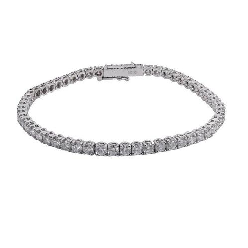Zonder Minimumprijs - Armband - 14 karaat Witgoud - 5.03ct., Handtassen en Accessoires, Armbanden