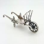 Figurine miniature - Ouderwetse kruiwagen - Argent 835