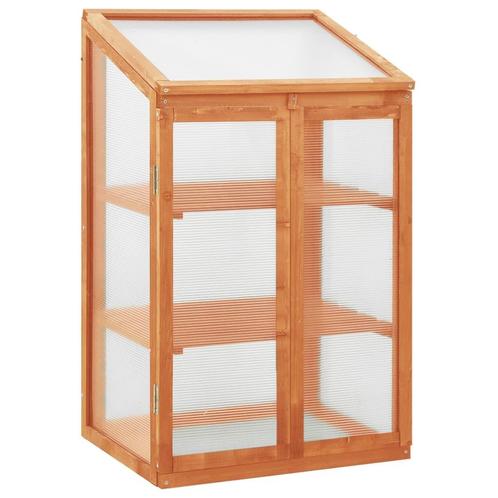 vidaXL Broeikas 60x45x100 cm vurenhout, Tuin en Terras, Kassen, Nieuw, Verzenden