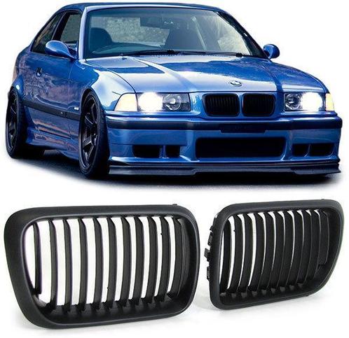 Mat Zwarte Nieren Gril Set Facelift BMW E36 B0124, Auto-onderdelen, Carrosserie, Nieuw, BMW, Voor, Links, Rechts