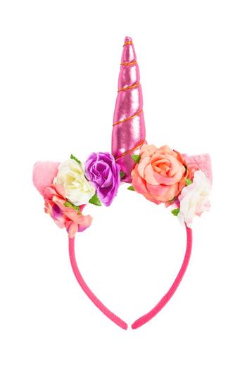 Eenhoorn Haarband Bloemetjes Roze Band Roze Unicorn Diadeem beschikbaar voor biedingen
