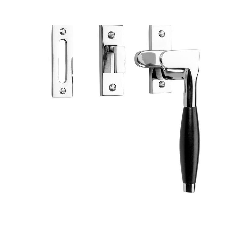 Raamsluiting Klassiek ventilatiestand nikkel rechts, Doe-het-zelf en Bouw, Hang- en Sluitwerk, Schuif of Grendel, Nieuw, Koper of Messing