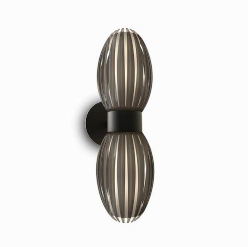 Herstal - Wandlamp (2) - Tentakel - Zwart/Gerookt - Glas,, Antiek en Kunst, Antiek | Verlichting