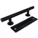 Set schuifdeurgrepen buisgreep / infreesgreep mat zwart, Doe-het-zelf en Bouw, Ophalen of Verzenden, Nieuw